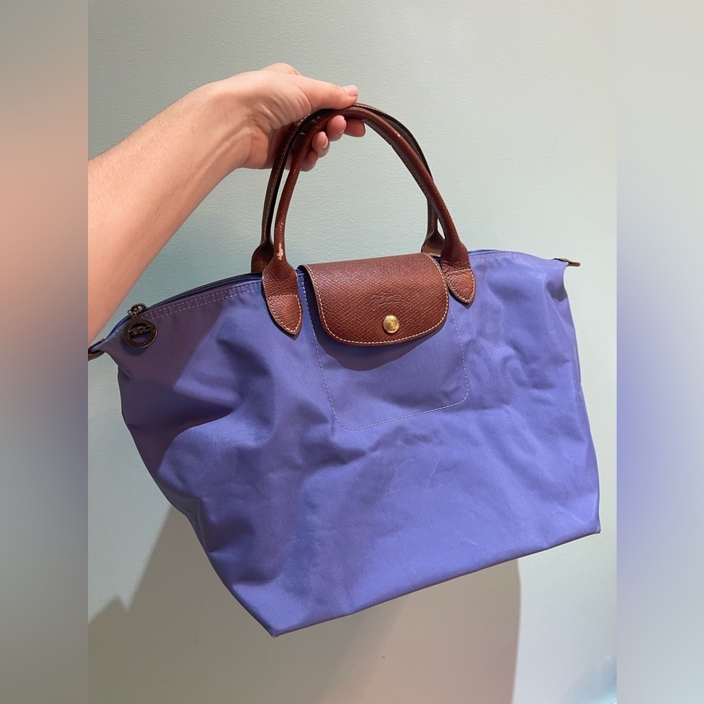 Longchamp Purple Tote Bag